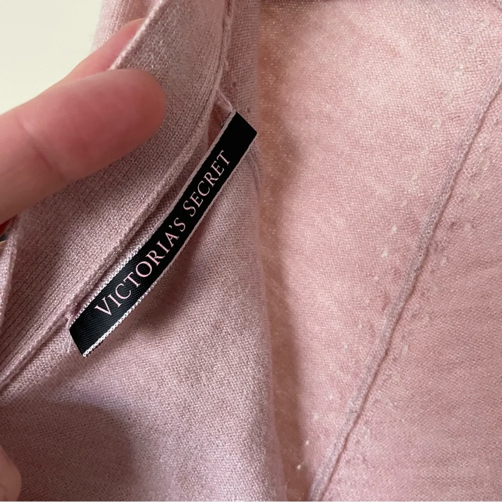 Victoria’s Secret Baby Pink Open Back 3/4 Sleeve Balletcore Sweater Small